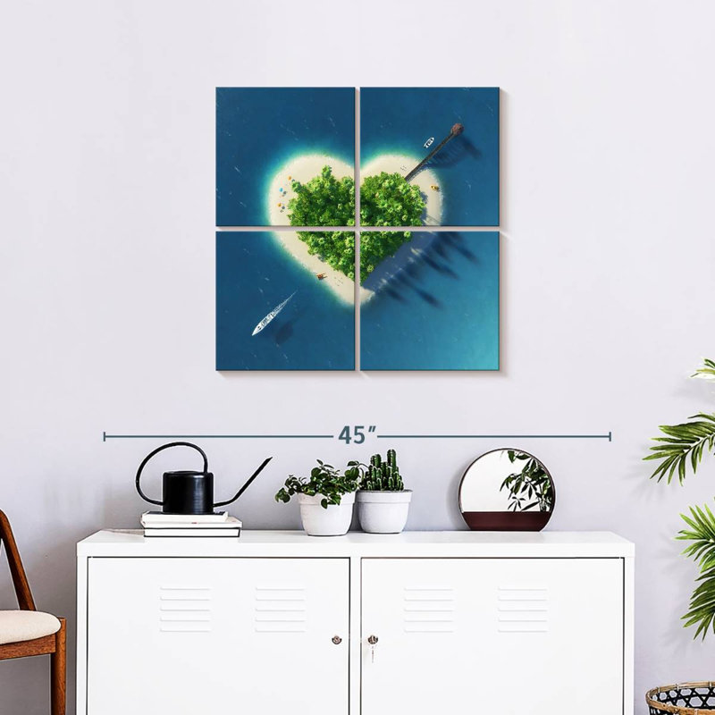 Pierced Heart Island, 26" H x 26" W