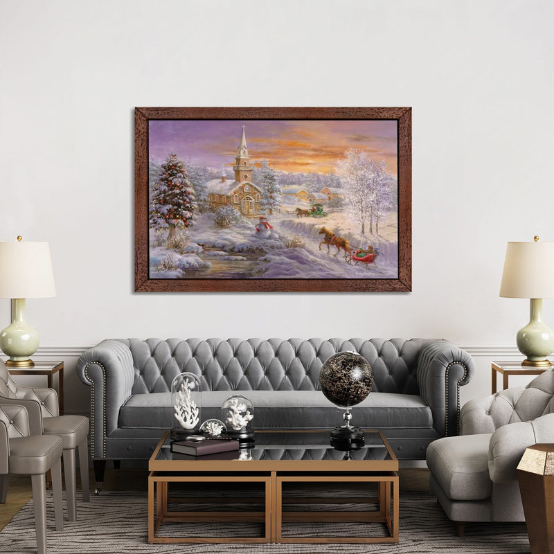 Holiday Worship by Nicky Boehme - Floater Frame Painting on Canvas, Brown, 101.6 cm H x 66.04 cm W