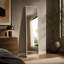 Miroir mural rectangulaire pleine longueur 59,2 x 16,2 pouces, verre argenté sans cuivre de 5 mm, dos incassable, design fin et arrondi, 3 options d'installation pour chambre, placard et entrée