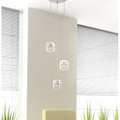 Rothley 3 - Light Chrome Cluster Pendant