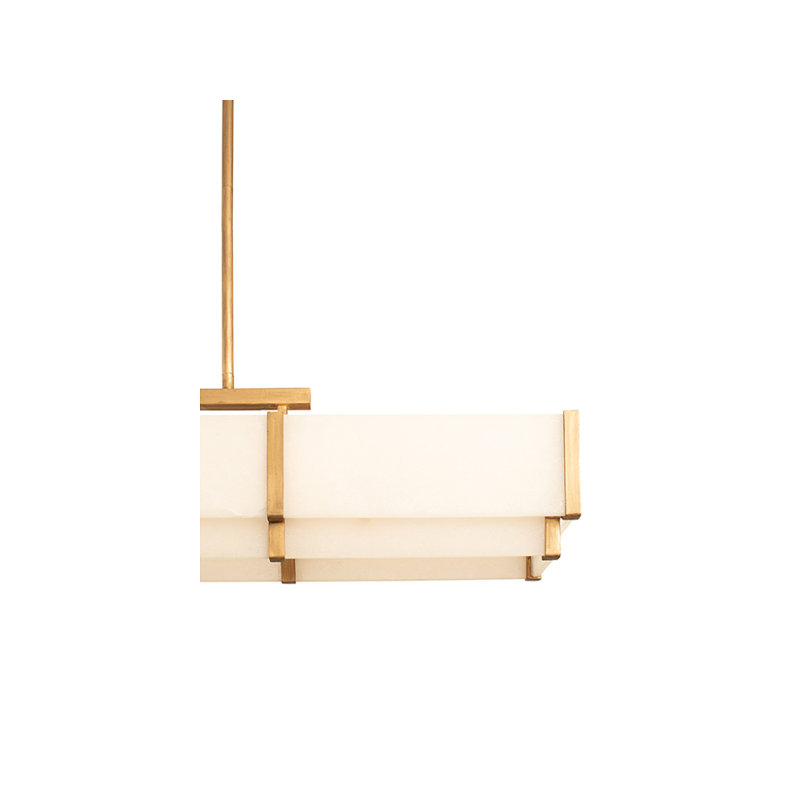 Orleans 5-Light Linear Chandelier in Distressed Gold