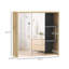 HOMCOM Bathroom Cabinet Wall Mounted Mirror Storage with Shelves Natural
