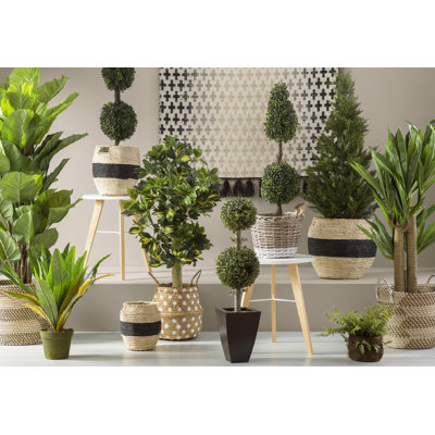 Faux Foliage Tree in Plastic Pot