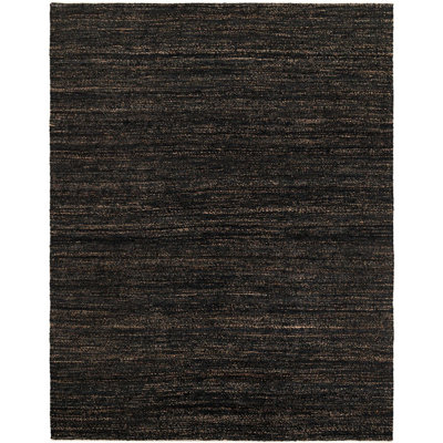 Tapis uni / rayé bleu nuit Durah
