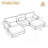Maelina U-Shaped Corduroy Modular Sectional-107665275-107665280