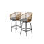 Chaises de bar extérieures grises de 2 Sièges toutes saisons pour patio, cour arrière, jardin, piscine, balcon et terrasse. . Facile à assembler. 2 tabourets en gris. Inclus. Terrasse, cour arrière. Rapide à assembler