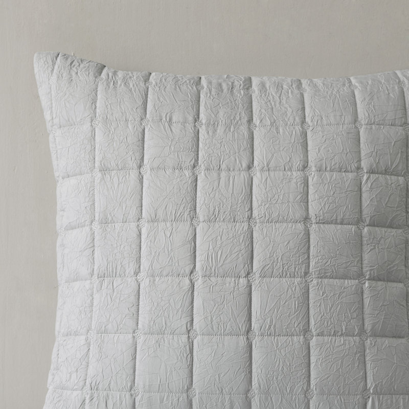 Cocoon Quilted Euro Sham, Gray