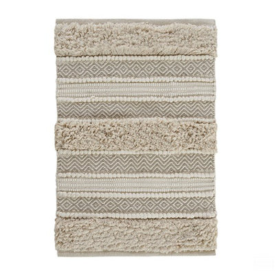 1 Pcs Woven Texture Stripe Bath Rug 22X58"