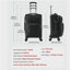 Valise de transport extensible 20 pouces avec roulettes Valise de transport noir
