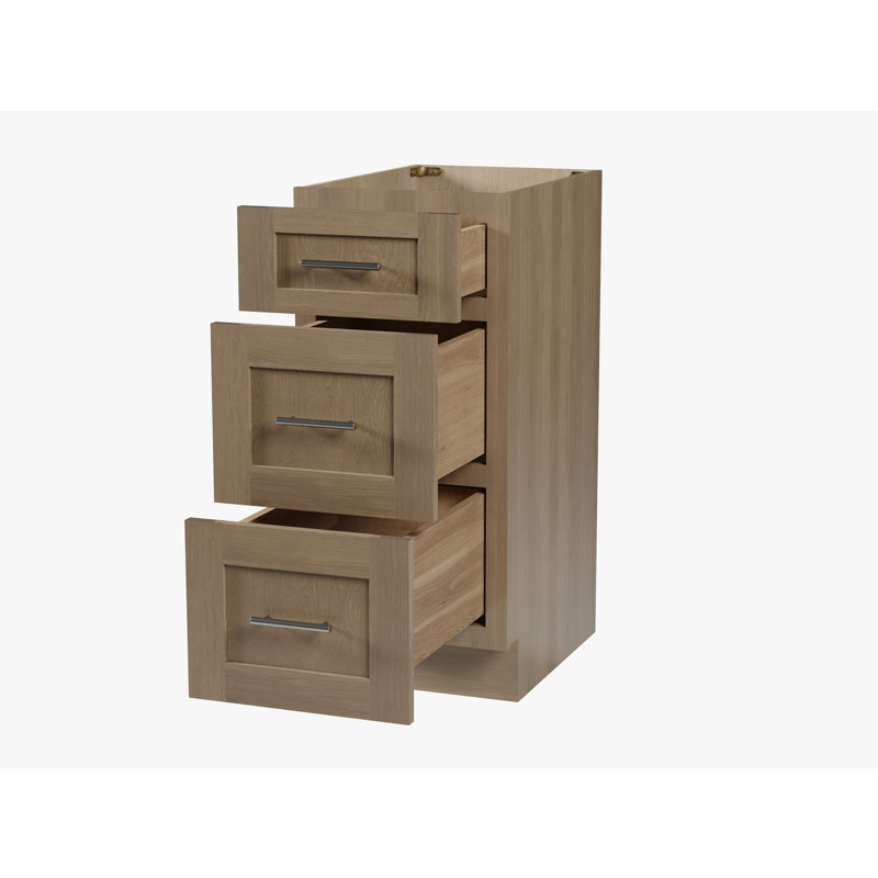 Disar 15'' Bathroom Vanity Base Drawer, Satin