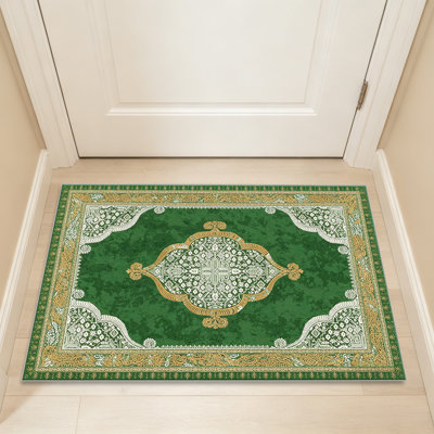 Green Persian area rugs for Living Room, Soft and Comfortable, Suitable for all seasons, easy to maintain, machine washable Indoor floor mat, Under Table Farmhouse suitable for Bedroom, Dining Room, Study, Patio, Balcony, Home Decor