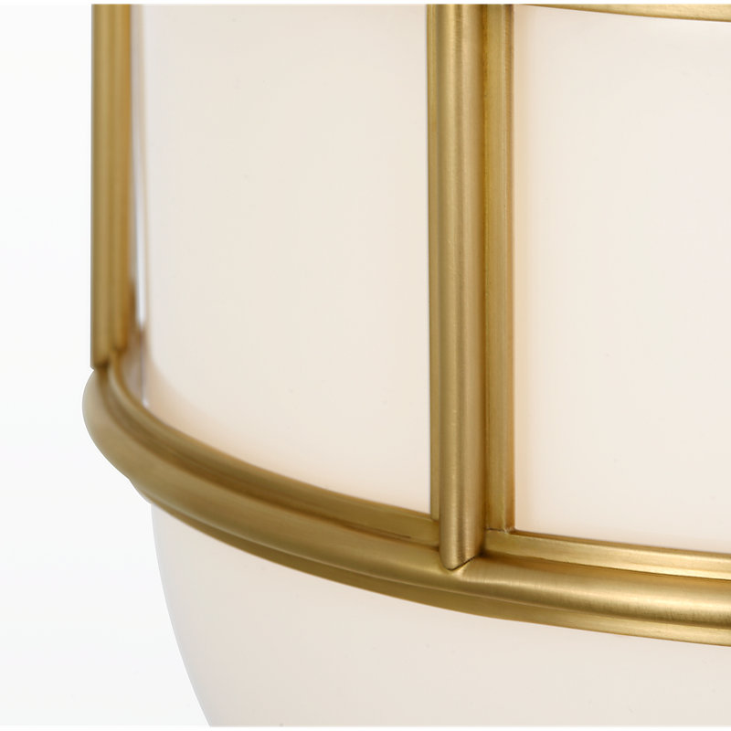 Chapman & Myers 1 - Light Flush Mount, Antique-Burnished Brass