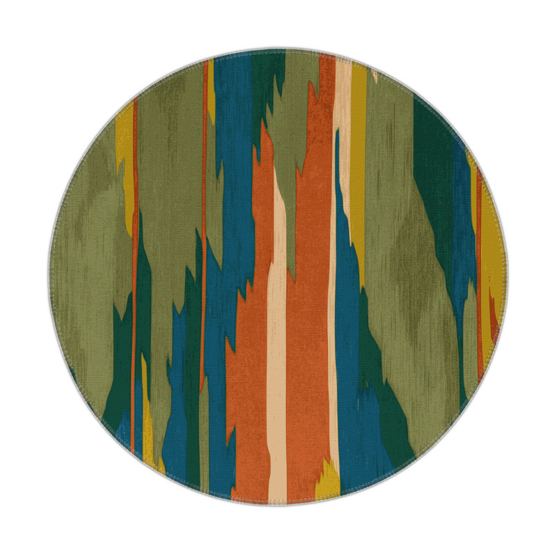 Prairie Current Indoor And Outdoor Area Rug, Round 5'