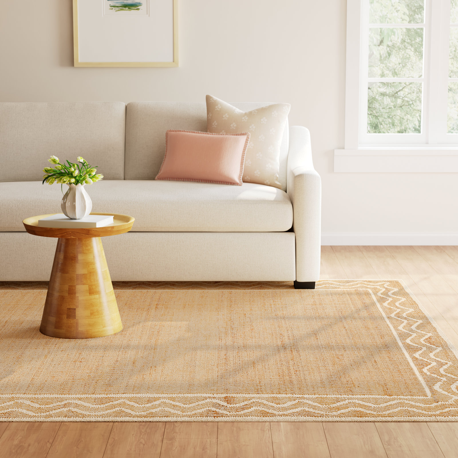 Orchard Natural Hand-Woven Jute Rug, Rectangle 3'6" x 5'6"