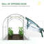 Walk in Polytunnel 250*200*200 cm Steel 1 Piece Walk-in Greenhouse Clear with Roll-up Door