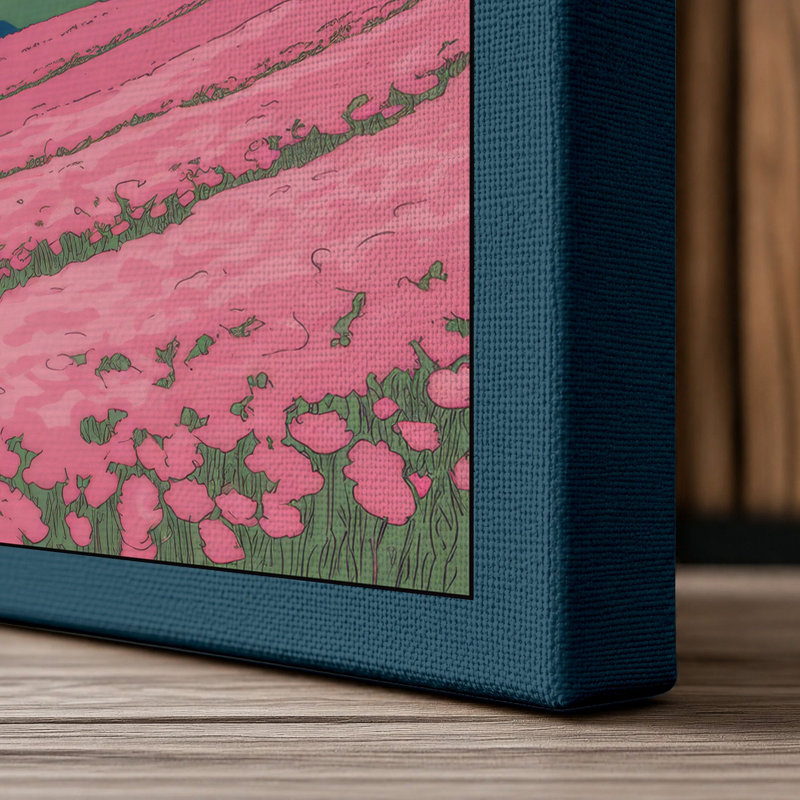 Earth in Dreamscape Surrealism - Wrapped Canvas, 36x24 - 91.4 x 61.0 cm, Teal Border