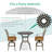 Tihomir Round Metal Outdoor Bar Table With Umbrella Hole , 35.38'' in. W 35.38'' in. D-779554637