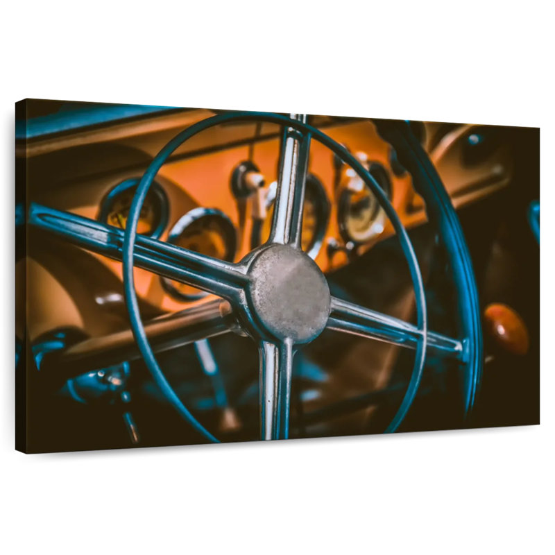 Volant de voiture rétro Mehar, H 20 po x l 30 po