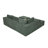 Full Compressed Corduroy Upholstered Sectional With 2 Moveable Ottoman - No Assembly Needed-1483782162