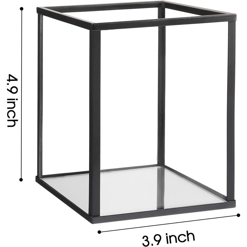 6-piece Black Hurricane Candle Holder Set