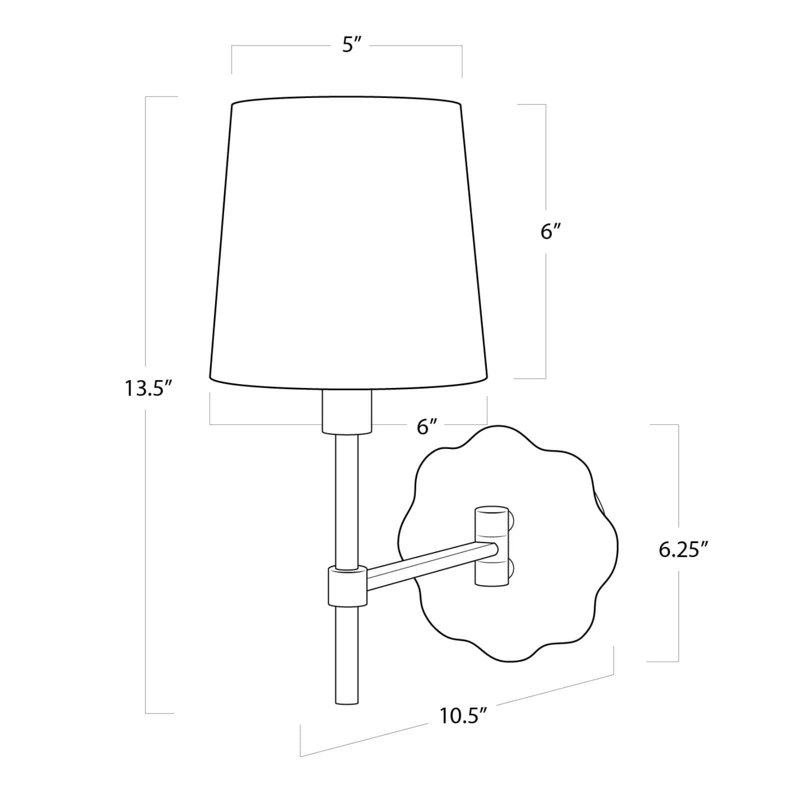 Mia 1 - Light Armed Sconce