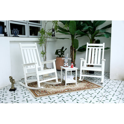 Chaise Adirondack pliante avec table d'appoint, ensemble de chaises Adirondack 3 pièces à texture de bois (comprend 2 chaises et 1 table)
