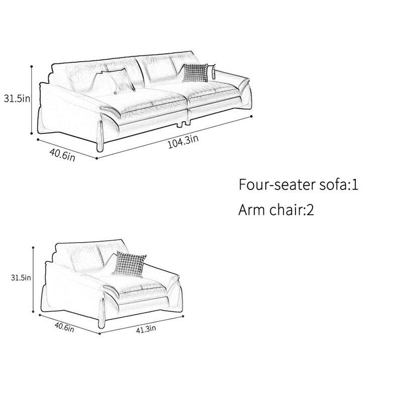 Simple modern elegant office sofa set