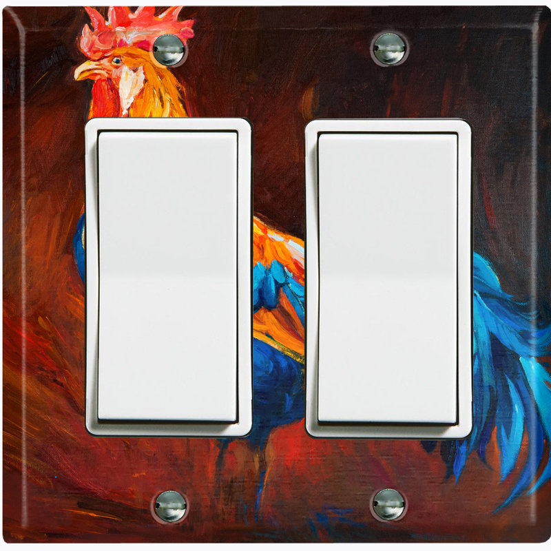 Plaque murale décorative / berçante colorée 2 pièces