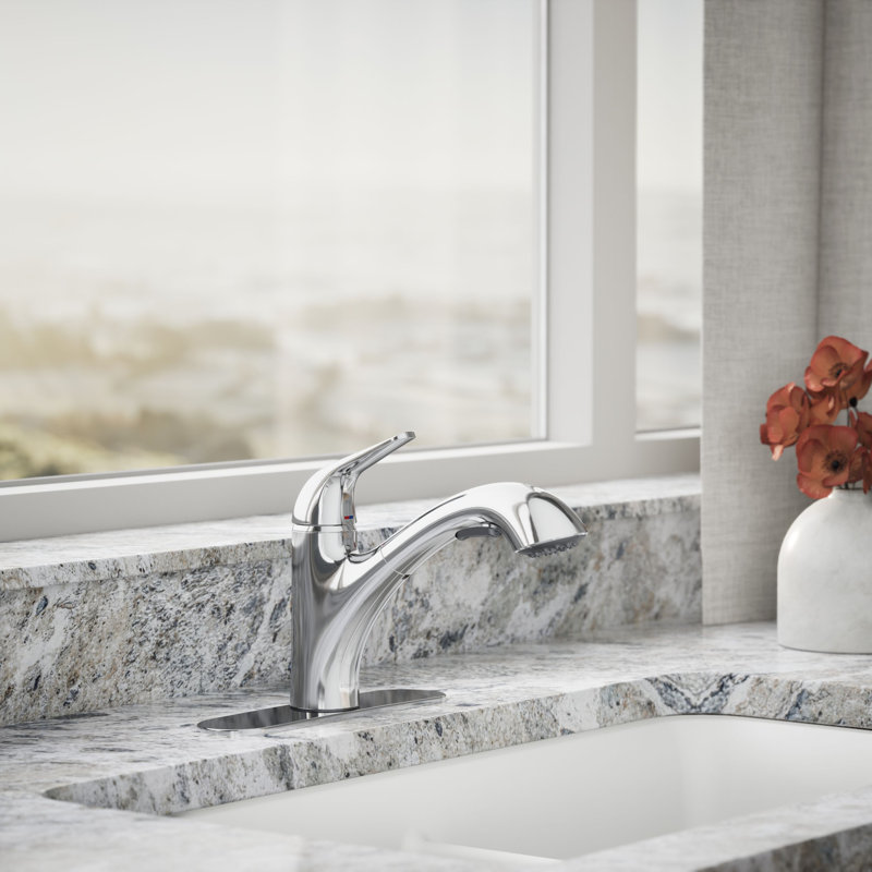 Jolt Single-Handle Pull-Out Kitchen Sink Faucet With Two-Function Sprayhead, Polished Chrome