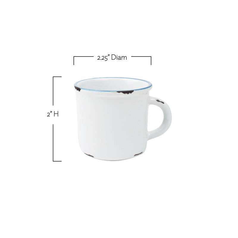 Canvas Home Tinware Stoneware Espresso Cup 4oz, Pink