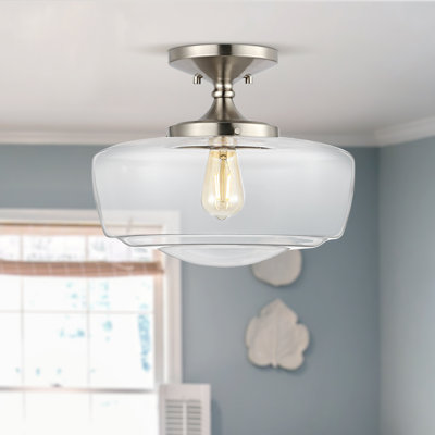 Plafonnier semi-encastré 1 lumière 14 po T maté