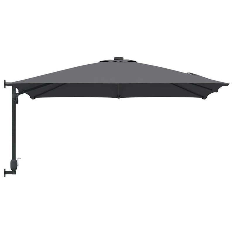 Wall Mount Parasol, 160cm H x 247.5cm W x 247.5cm D, Anthracite