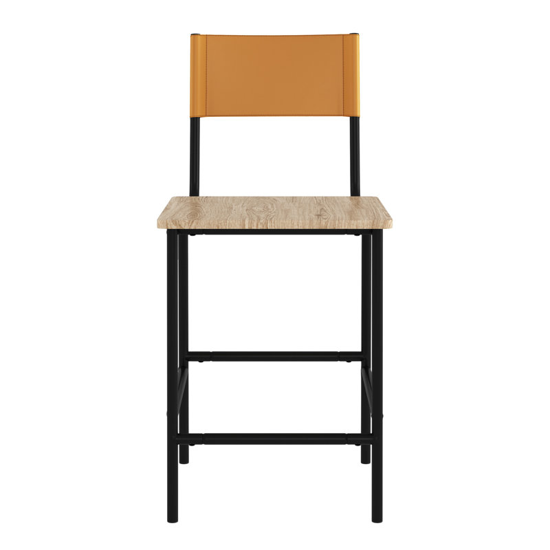 Tabouret de comptoir, finition noire