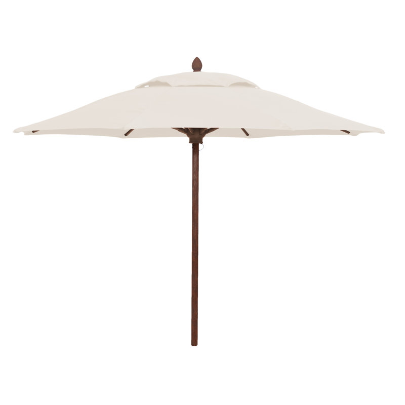 Prestige 108'' Market Sunbrella® Umbrella, Natural Sunbrella®, Aged Teak
