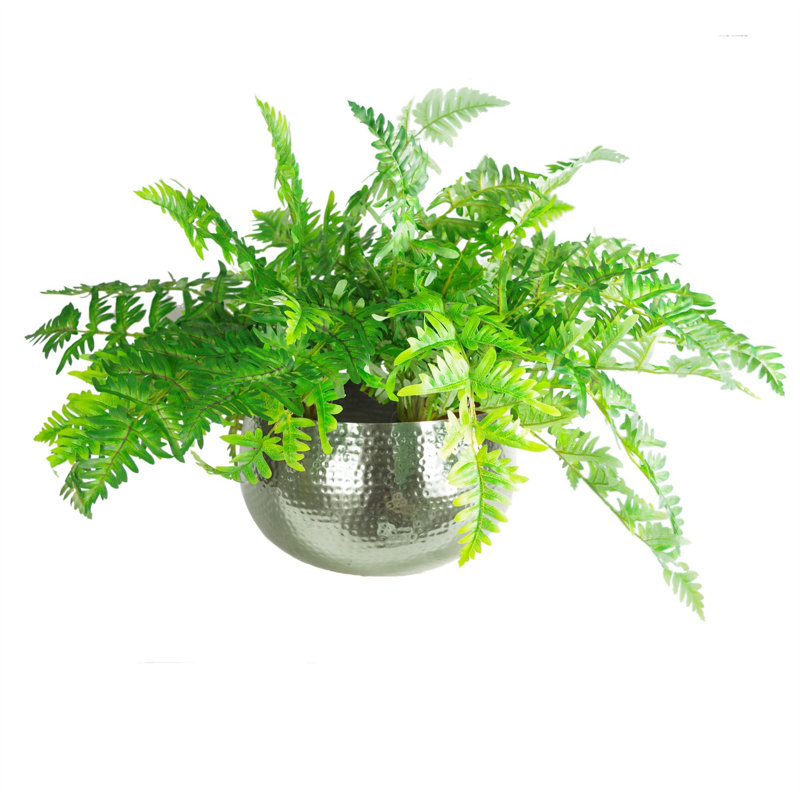 65cm Faux Fern Plant in Metal Planter