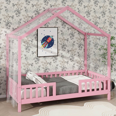 Lit pour enfant avec baldaquin Montessori