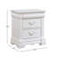 Table de chevet 3 en bois de pin blanc pour la chambre à coucher - construction doublée de feutre et fiable avec doublure essentielle à 3 tiroirs