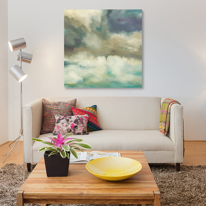 « gathering storm », impression sur toile, H 16 po x l 16 po x P 1 po, Papier beaux-arts encadré noir, Blanc