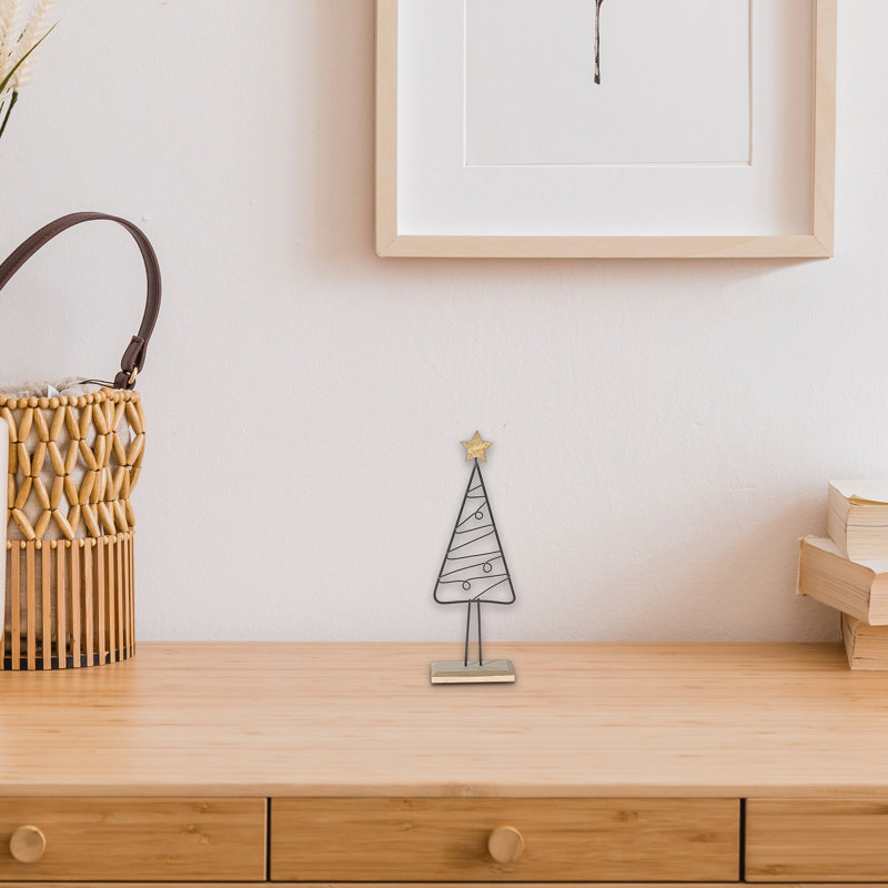 Arbre en fil de fer et support d'étoile 11,42 po