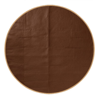 Tapis brun uni lavable à la machine