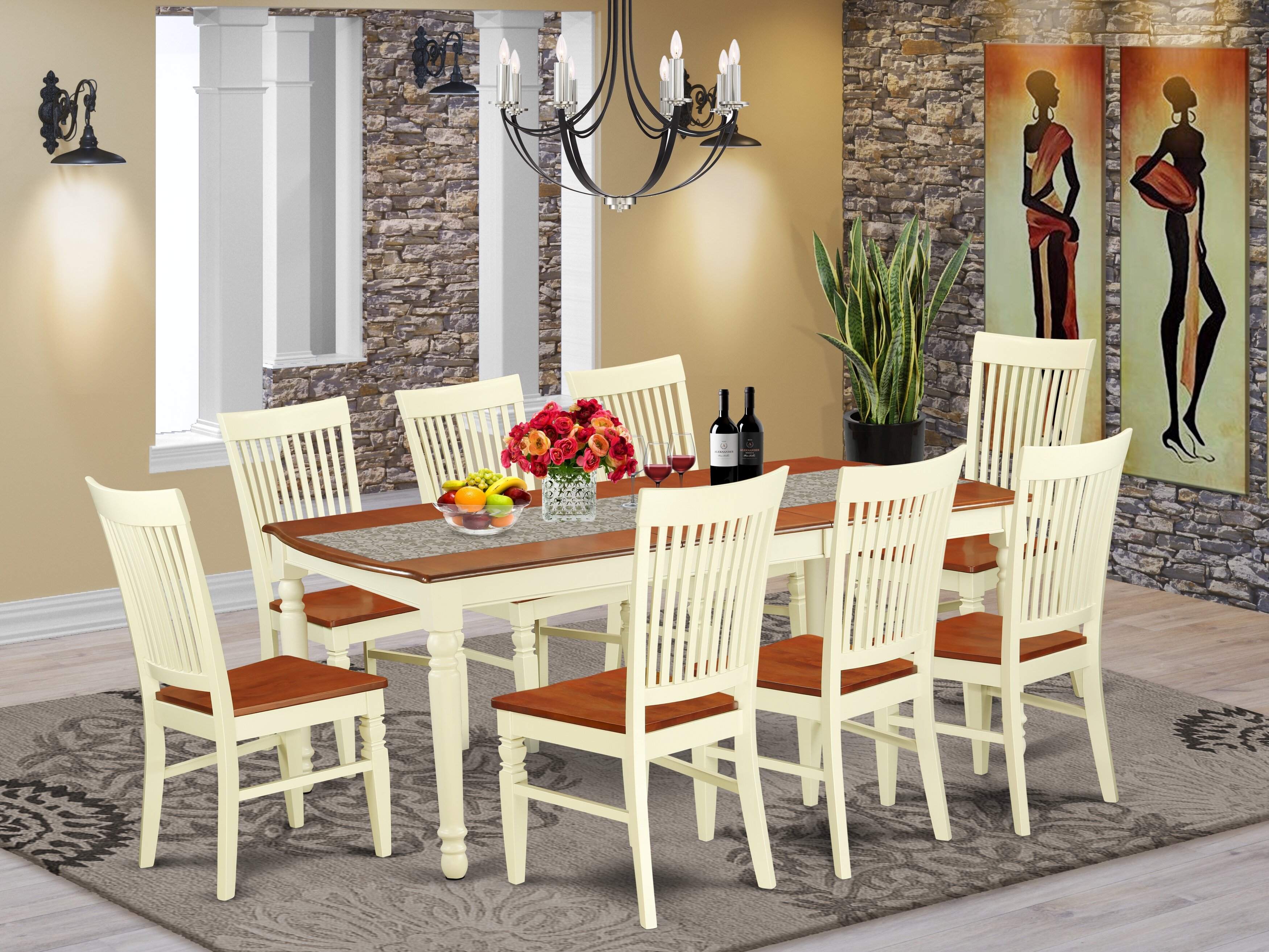 Feasterville Extendable Solid Wood Dining Set