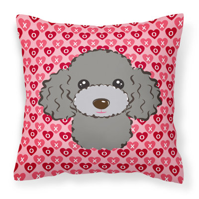 Coussin décoratif intérieur/extérieur schnauzer hearts