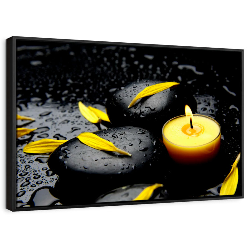 Impression sur toile Zen Dewy Candle, H 25 po x l 37 po