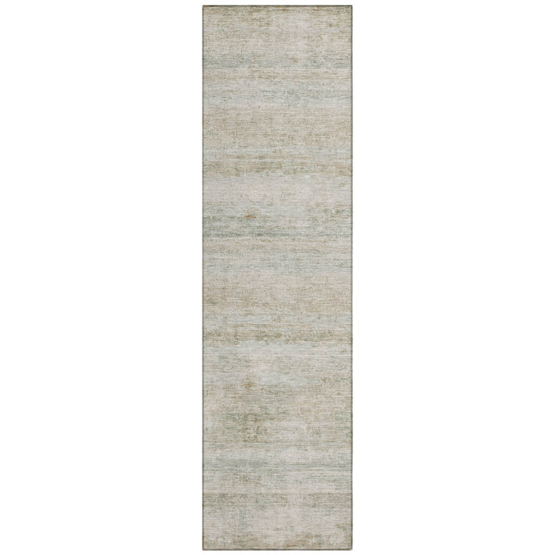 Machine Washable Indoor/Outdoor Colman ACN2154 Striped Rug, Runner 2'3" x 7'6"
