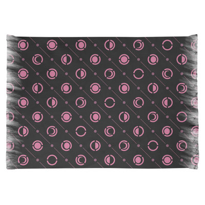 Tapis noir/rose phases lune