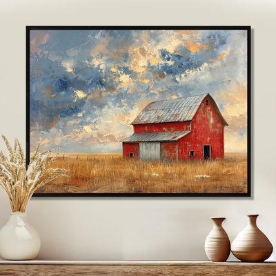 Vintage red Grey summer Barn breeze - Barn Wall Art