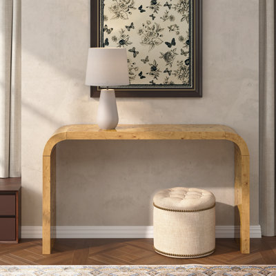 Shelmerdine 52" W Burlwood Console Table