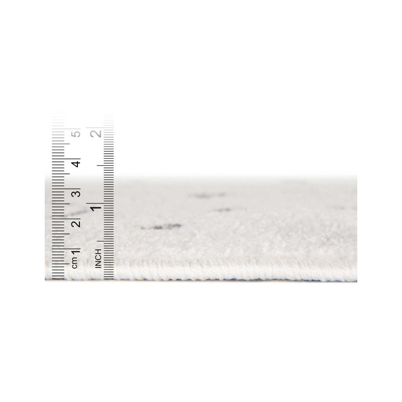 Machine Woven Polypropylene Plastic Rug, Rectangle 7'10" x 10', Ivory
