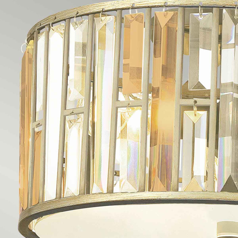 Ernberg Glass Flush Mount, Silver
