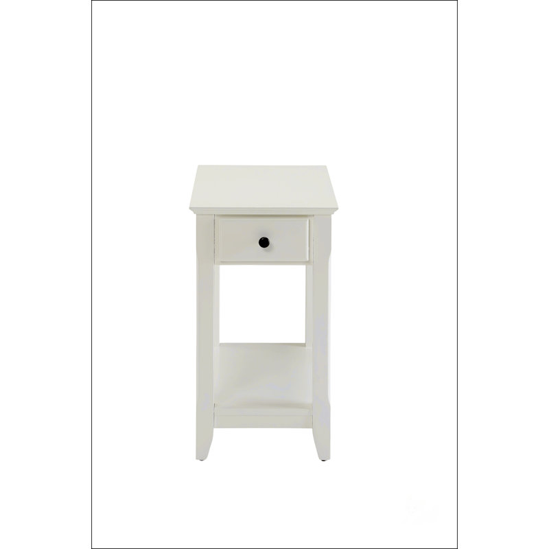 White Finish Accent Table